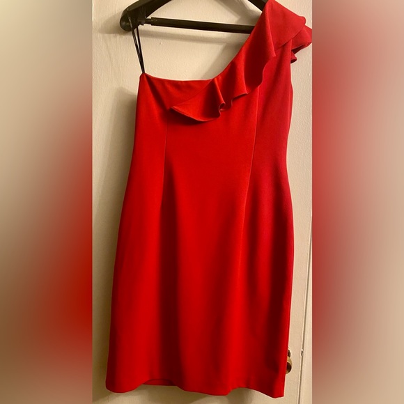 Calvin Klein classic a-line red party dress size 12 - Picture 4 of 7